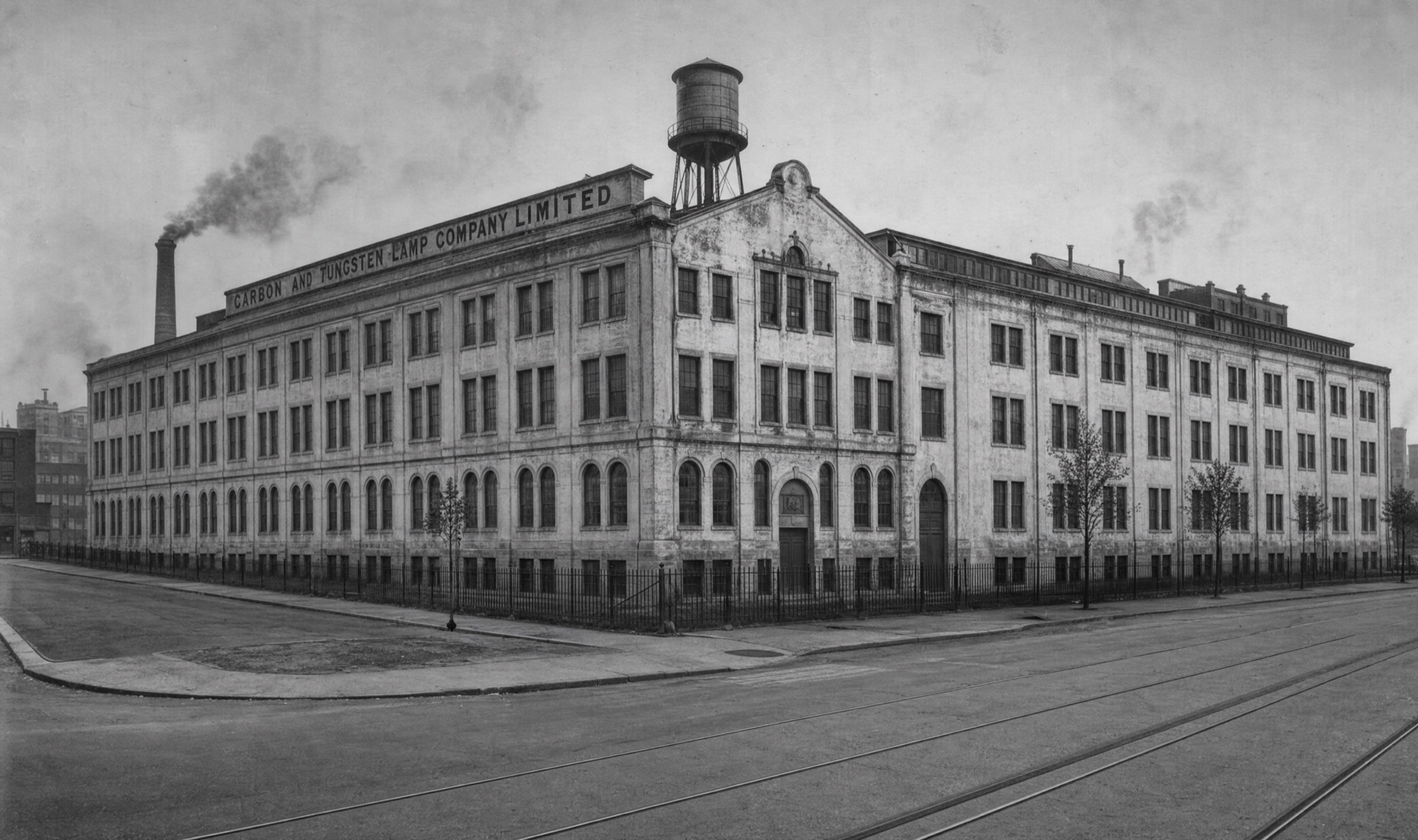 The original Carbon and Tungsten Lamp Company factory, before renovation